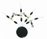 Монтаж противозакручиватель Colmic Rolling Swivel with  Beads and oval Rubber Stopper