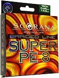 Леска плетеная Scorana SUPER PE 8, 150m, Темн. Зелен 0.25