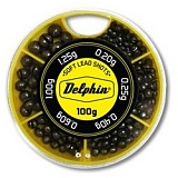 Грузила-дробинки Delphin Soft Lead Shots 100g S Yellow box