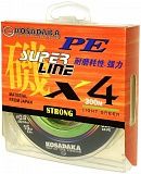 Леска плетен. Kosadaka "SUPER LINE PE X4" 300м, цв. light green 0.20мм 12,2кг