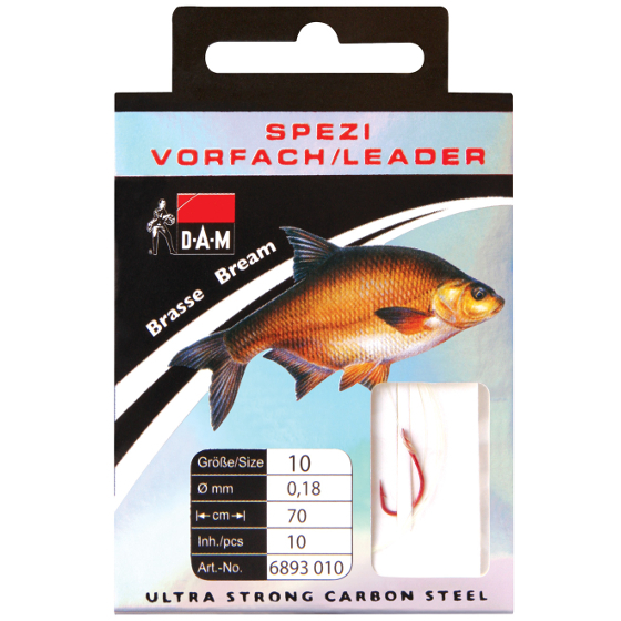 Поводок DAM SPEZI BREAM Rig  №12 / 0,16mm / 70cm / 10pcs.