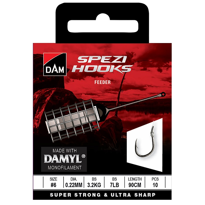 Поводоки DAM SPEZI - FEEDER / №10 / 0,18mm / 2.0kg / 90cm / 10pcs Поводоки DAM SPEZI - FEEDER / №10 / 0,18mm / 2.0kg / 90cm / 10pcs