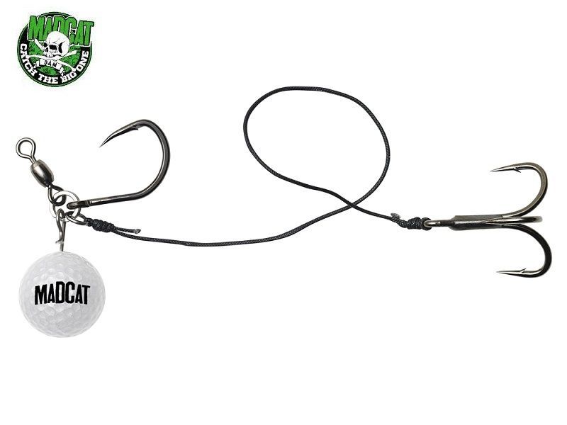 Джиговая оснастка MADCAT® GOLF BALL SNAP-ON VERTIBALL RIG 80g - 25cm - №6/0+2/0