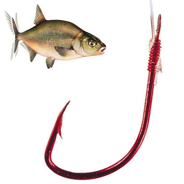 Поводок SAENGER Specitec BREAM №10 / 0.16mm / 80cm / Red - 10шт.