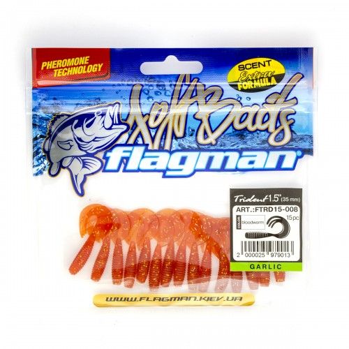 Твистер Flagman Trident 1.5" Bloodworm