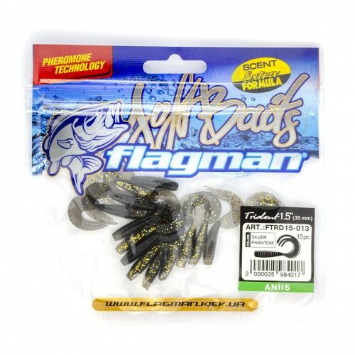 Твистер Flagman Trident 1.5" Silver phantom