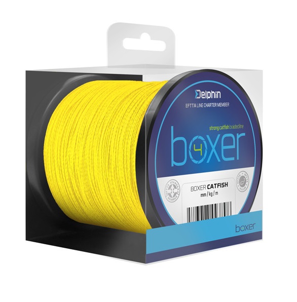 Леска плетеная DELPHIN BOXER Fluo Yellow / 250m - 0.60mm / 52.6kg