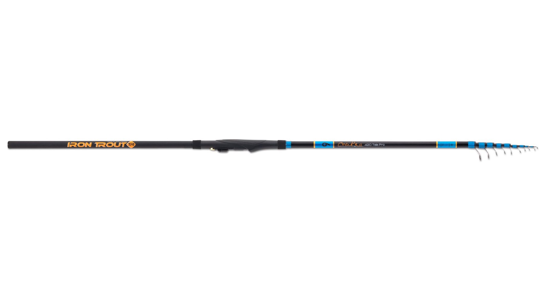 Удилище форелевое телескопическое IRON TROUT CHAKKA Tele Pro - №6 / 4.20m / 12-24g. Фото N2 Удилище форелевое телескопическое IRON TROUT CHAKKA Tele Pro - №6 / 4.20m / 12-24g. Фото N2