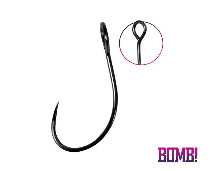 Крючки форелевые без бородки DELPHIN BOMB! Single Hook Barbless -  №6 / 10шт.