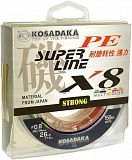 Леска плетен. Kosadaka "SUPER PE X8" 150м, multicolor 0,16мм 12,8кг