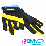 Перчатки Owner / C'ultiva без 3-х пальцев, желтые