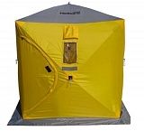 Палатка зимняя куб 1,5х1,5м (оранжевый люмин/серый) Helios