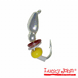 Мормышка вольфрамовая Lucky John ЖУК с петел. пайет. и бисер. 030