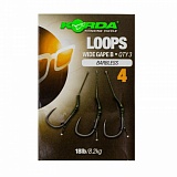 Поводок готовый Korda Loop Rigs DF Wide Gape Barbless №4 18lb безбородый