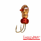 Мормышка вольфрамовая Lucky John МУРАВЕЙ с отв. кемб. и бисер. (коза) 030