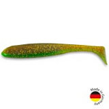 Виброхвост IRON CLAW Moby Softbaits SLIM JIM UV Non Toxic / 16cm / Motoroil Chartreuse Innercore Luminous