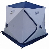 Палатка зимняя куб СЛЕДОПЫТ 1,8 х1,8 м, Oxford 240D PU 2000, 3-местная ,цв. бело-синий