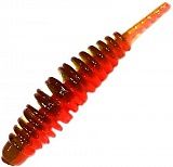 Приманка силиконовая Kosadaka LEECH 42мм, банка (10шт), запах креветки, цв.DGR