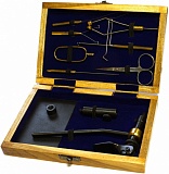 Набор инструментов для вязания мушек малый со станком в деревянной коробке (Kosadaka) FL-1185