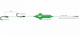 Готовые оснастки на сома MADCAT® SCREAMING PROFI RIVER RIGS «WORM & SQUID» - L