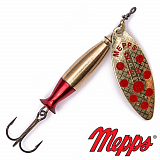 Блесна Mepps AGLIA LONG HEAVY OR/OR (золото/красные пятна) №2 16гр.