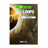 Поводок готовый Korda Loop Rigs Krank Barbless №6 18 lb безбородый