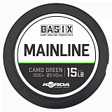 Леска KORDA Basix Main Line 0,4мм 1000м 15lb Camo green