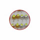 Мормышки литые ШАР зол.-сер. с люмин. d 08.0 25шт набор