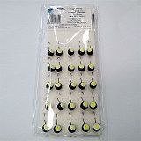 Мормышки литые ШАР черн. с люмин. d 08.0 25шт набор