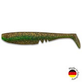 Виброхвост IRON CLAW Moby Softbaits RACKER SHAD UV Non Toxic / 22cm / Motoroil Chartreuse Innercore Luminous