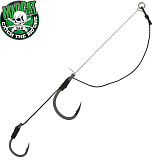 Готовые оснастки на сома MADCAT® A-STATIC CLONK TEASER BUNGEE RIG  21-26cm / 10/0+6/0