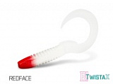 Твистер DELPHIN TWISTA-X Eeltail UVs / 6cm / REDFACE - 5шт.