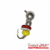 Мормышка вольфрамовая Lucky John МУРАВЕЙ с петел. пайет. и бисер. 040