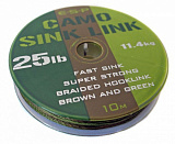Поводковый материал E-S-P CAMO SINK LINK - Camo Brown & Camo Green / 10m 20lb