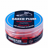 Бойлы насадочные плавающие Sonik Baits BAKED PLUM Fluo Pop-ups 14 мм 90мл (Печеная слива)