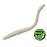 Мягкие приманки Trout Zone Wake Worm - 2 3.2" 7см Сыр цв.Белый 11шт/уп