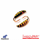 Мормышка вольфрамовая Lucky John БАНАН с петел. и люминофор 040