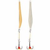 Блесна вертикальная зимняя Lucky John DOUBLE BLADE с цепочкой и тройником 60MM SG блистер