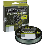 Леска плетеная SPIDER WIRE® STEALTH® SMOOTH X8 PE BRAID - 0.39mm / 150m / 46.3kg - MOSS GREEN