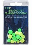 Плавающие приманки E-S-P Fluoro Buoyant Sweetcorn - Green/Yellow - 16шт.
