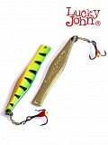 Блесна вертикальная зимняя Lucky John KALOMIES с цепочкой и тройником  75мм TIGER блистер