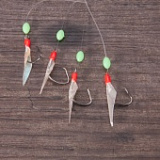 Оснастка морская AQUANTIC® Hering Circle Hook Fishskin III Rig - №8 / 0.50mm / 125cm