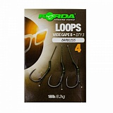Поводок готовый Korda Loop Rigs DF Wide Gape Barbless №8 18lb безбородый
