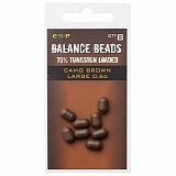 Бусины утяжеленные E-S-P Tungsten Loaded Balance Beads - Large / 0,6g / Camo Brown / 8шт.