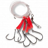 Оснастка морская AQUANTIC® Redfish System Circle Hook Rig - №6/0 / 0.80 / 600cm - Fluo Red